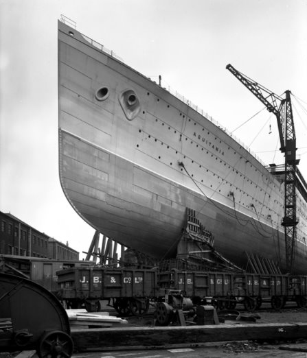  RMS Aquitania before her Launch