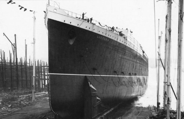 Launch of RMS Lusitania 7 June 1906