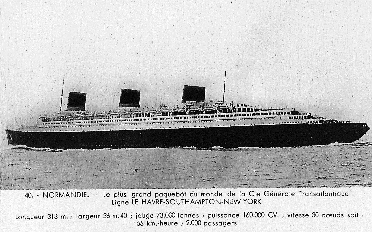 Postcard of SS Normandie (1932)