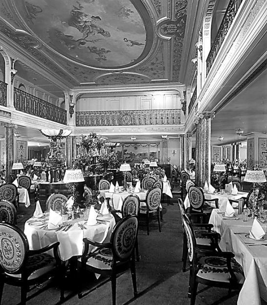 RMS Aquitania First Class Dining Saloon