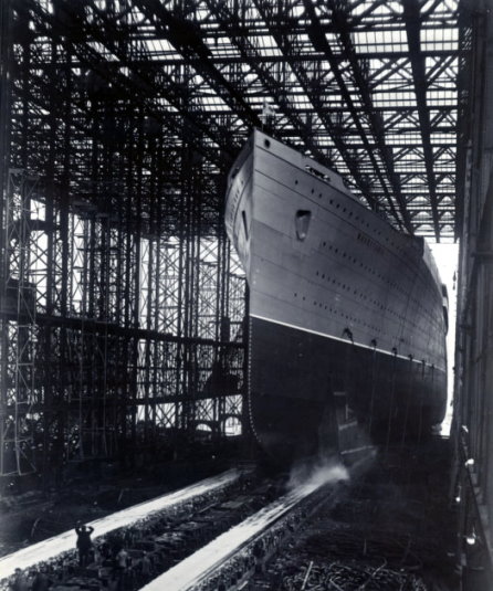 Launch of RMS Mauretania 1907