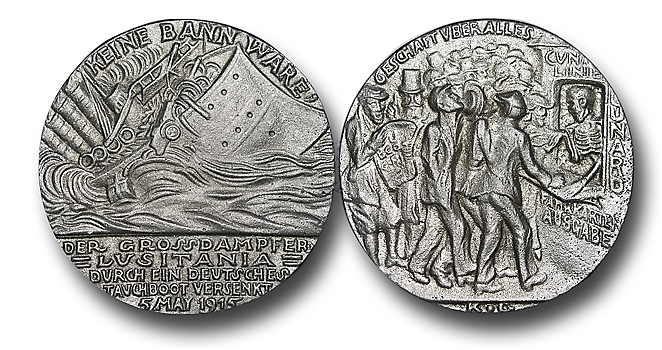 The “Lusitania Medal” Karl Goetz, 1915