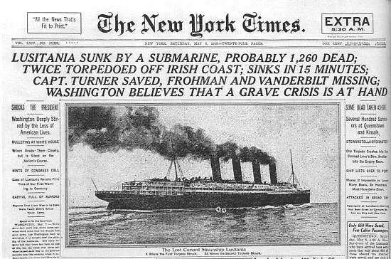 The New York Times Saturday 8 May 1915