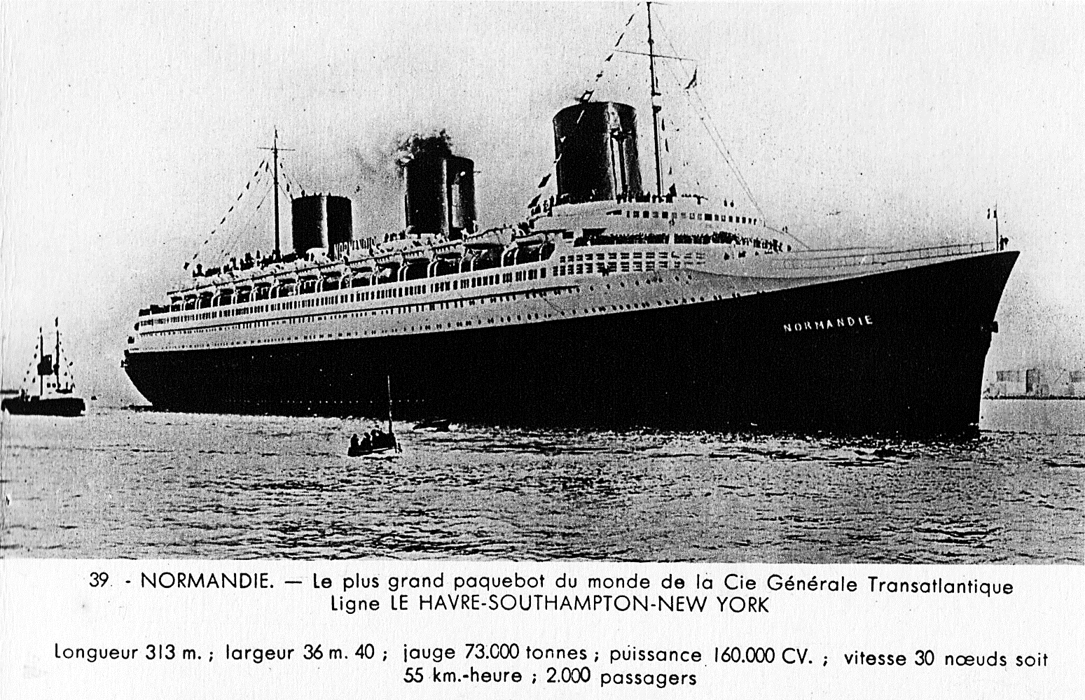 Postcard of SS Normandie (1932)