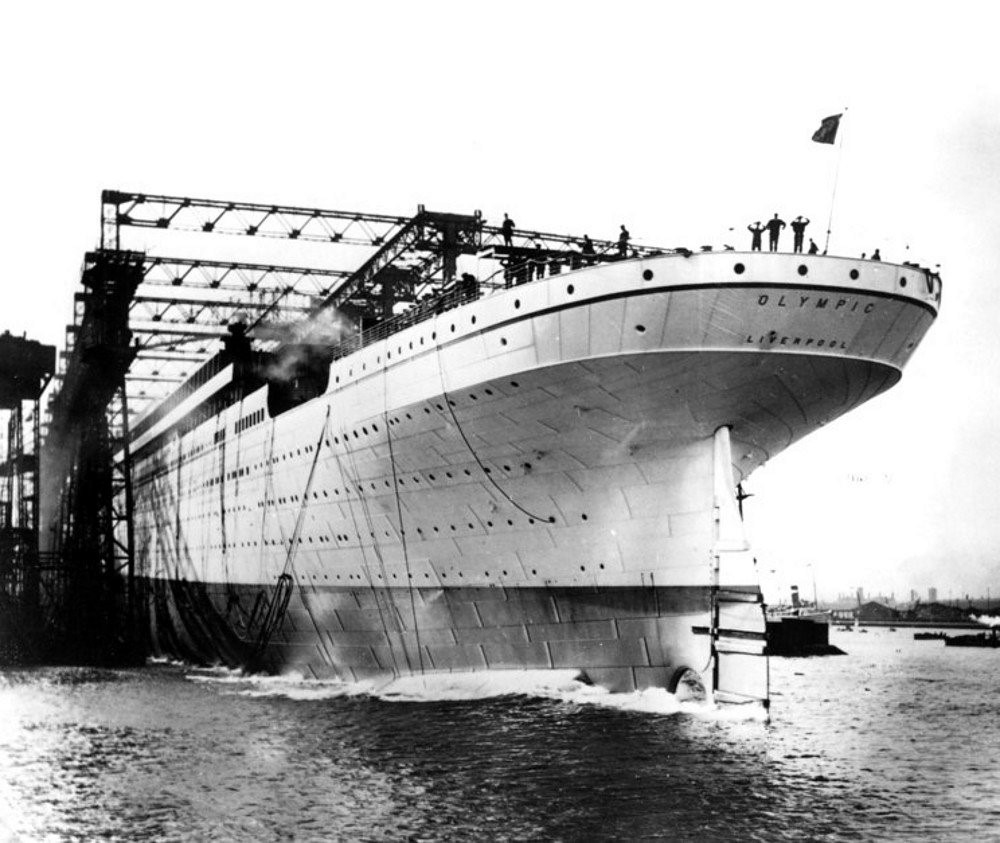 Launch of RMS Olympic 20 October 1910