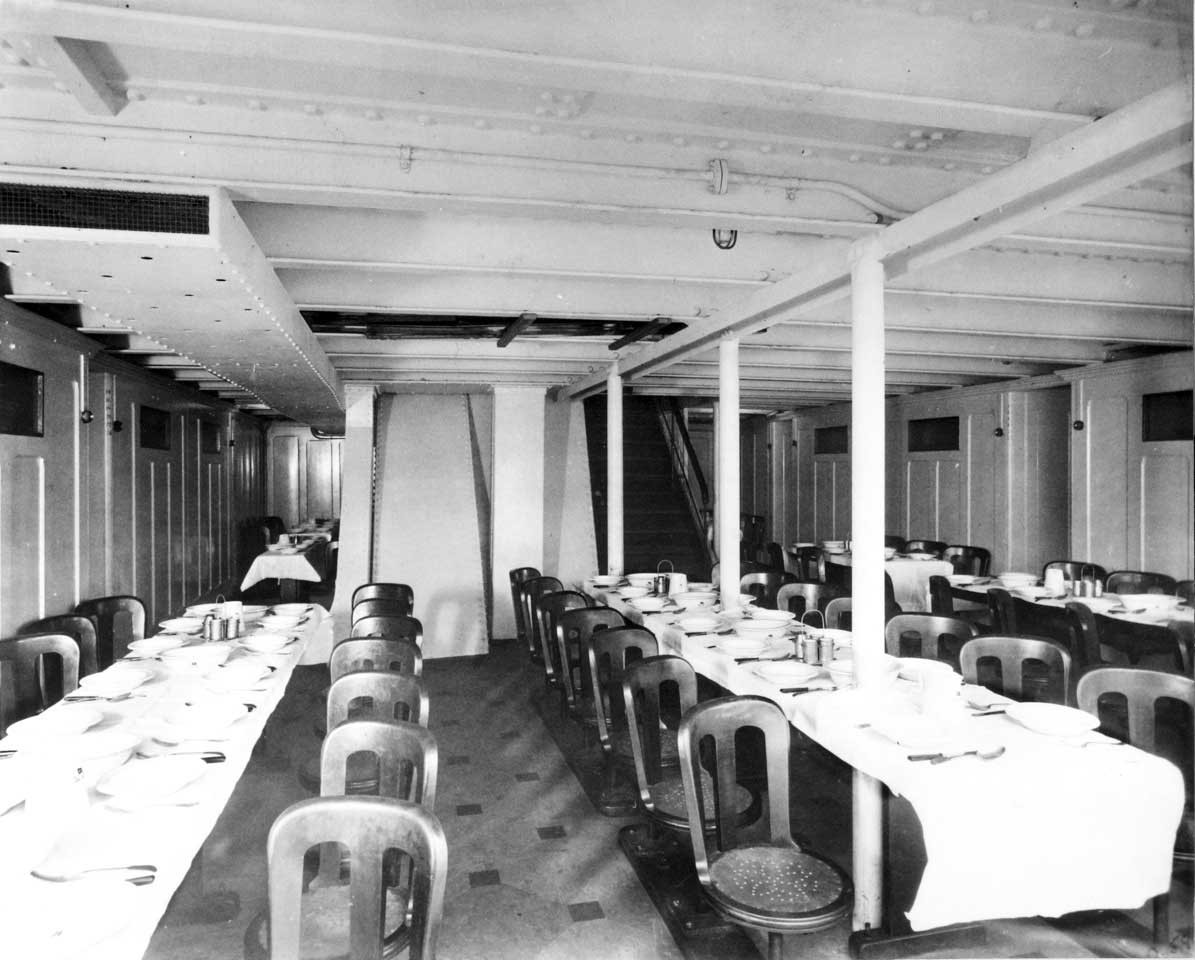 RMS Titanic Third Class Dining Room