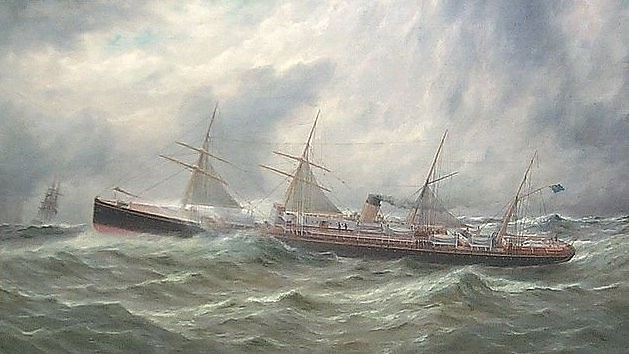 SS Adriatic 1871 by George Parker Greenwood, 1889