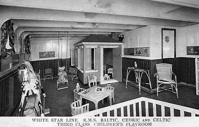 RMS Baltic Third Class Children’s Playroom 1903