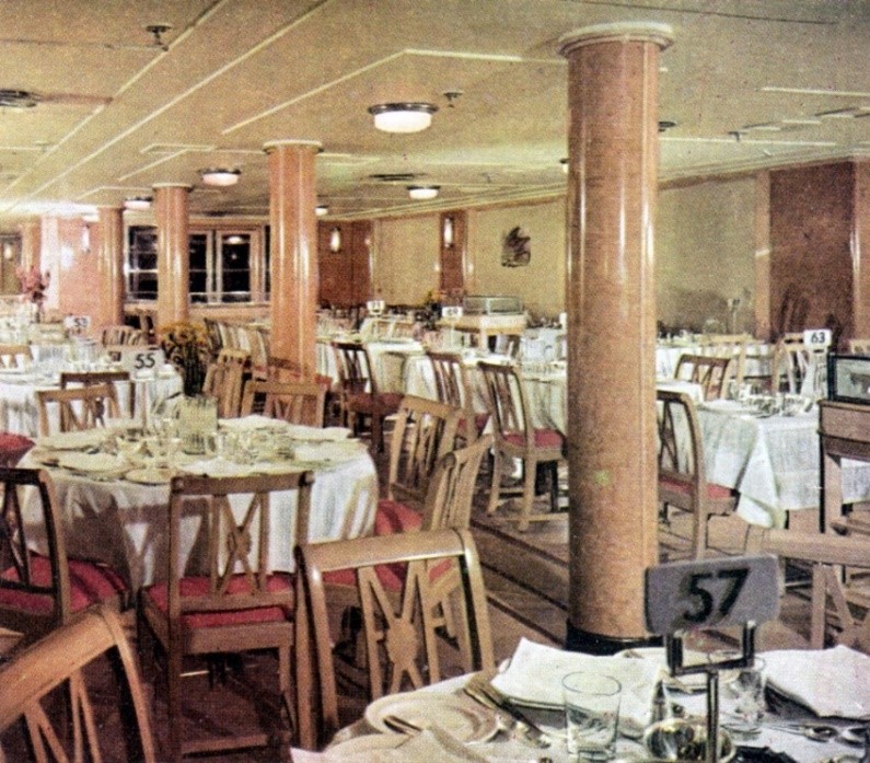 MV Britannic Tourist Dining Room