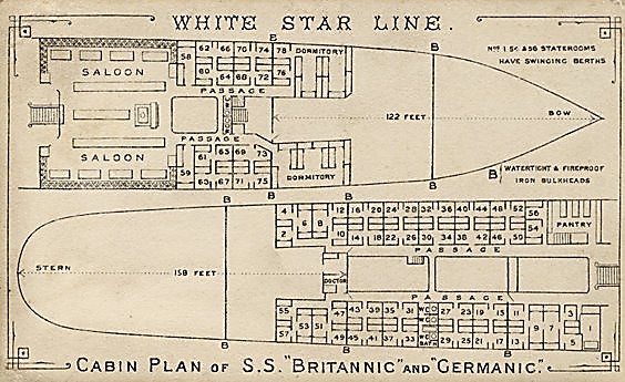 SS Germanic (1874) Cabin Plan