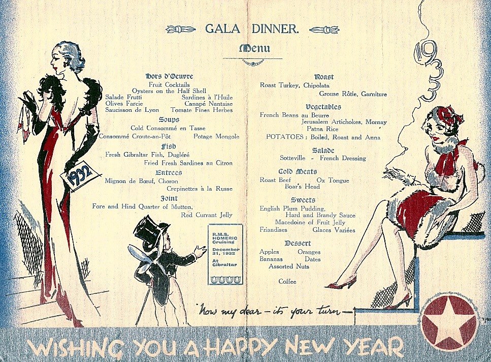 RMS Homeric New Year Cruise 1932